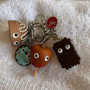 Yummy breakfast keychains key ring lot